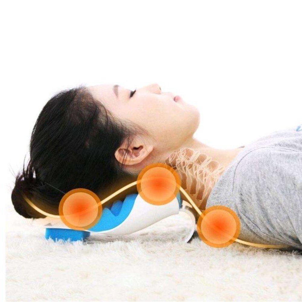 Stiff Neck and Shoulder Relaxer Pain Relief Spine Support Traction PillowStiff